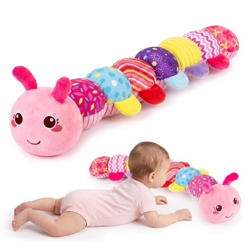 Topsochir Baby Caterpillar Toys 0-3-6 Month Musical Stuffed Animal Plush Tummy Time Toy for Infant 6-12 Month Teething Sensory Toy with Crinkle Rattle Babies 0 2 3 4 5 6 Month Newborn Birthday Gifts in Kuwait