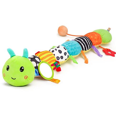 Topsochir Baby Caterpillar Toys 0-3-6 Month Musical Stuffed Animal Plush Tummy Time Toy for Infant 6-12 Month Teething Sensory Toy with Crinkle Rattle Babies 0 2 3 4 5 6 Month Newborn Birthday Gifts in Kuwait