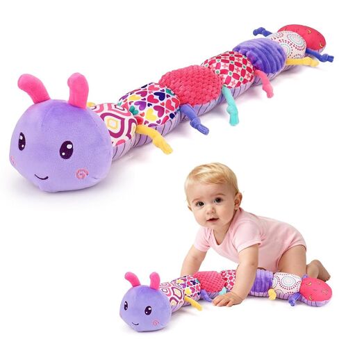 Topsochir Baby Caterpillar Toys 0-3-6 Month Musical Stuffed Animal Plush Tummy Time Toy for Infant 6-12 Month Teething Sensory Toy with Crinkle Rattle Babies 0 2 3 4 5 6 Month Newborn Birthday Gifts in Kuwait