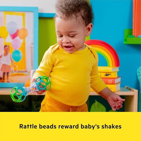 Bright Starts Easy-Grasp Oball Bundle Gift Set - Grasp The Day, Ball and Rattle Toys 2-Pack, BPA Free, Unisex, Newborn+ in Kuwait