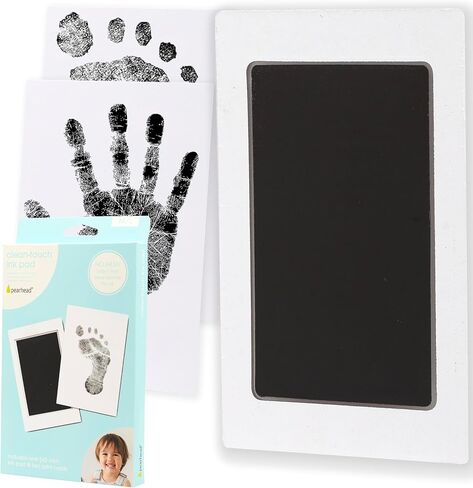 Pearhead 4-Pack Clean-Touch Ink Pad Kit, Mess-Free Inkless Hand and Footprint Kit, Baby Foot Printing Kit, Cat and Dog Paw Print Kit, Prints for Babies and Pets in Kuwait