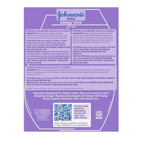 Johnson's Baby Sleepy Time Gift Set with Calming Bedtime Bath, Bedtime Lotion & Calming Shampoo, Baby Bedtime Essentials with Relaxing NaturalCalm Aromas, Hypoallergenic, 3 Items in Kuwait