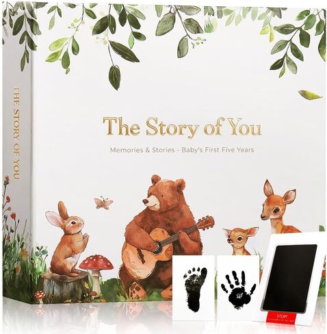 Baby Book Keepsake Timeless First 5 Year: Baby Books for Baby Gift - Baby Memory Book Scrapbook Album from Birth to Age 5, Baby Photo Albums Gender Neutral Baby Items,154 Pages in Kuwait