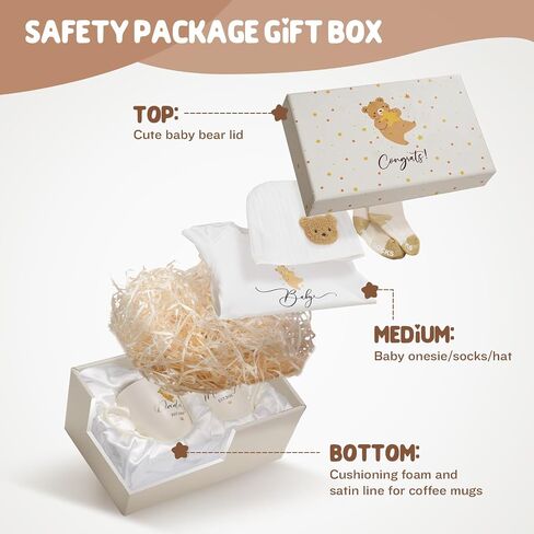 AW BRIDAL New Mom Gifts for Women 2026, New Parents Gift for Couples, Baby Gift Basket for Boys Girls Baby Shower, Gender Reveal Gifts with Mom and Dad Coffee Mugs for Parents to Be, First Time Moms in Saudi Arabia