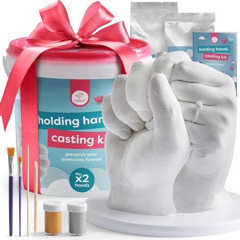chuckle Baby Handprint Footprint Casting Kit, 3D Molding Gift Set, Memories, Keepsakes, Hand or Foot for Kids or Newborn, Baby Shower Presents in Kuwait