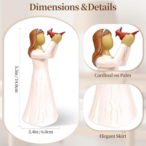 Sympathy Gifts for Loss of Loved One: 5.5" Cardinal Gifts for Women - Sympathy Gift for Loss of Mother Baby - Hand-Painted Bereavement Memorial Gifts for Lover and Friend in Kuwait