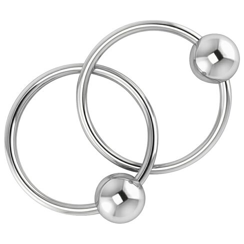 2 Ring 925 Sterling Silver Teether Rattle Ring | non tarnishing, 0-12 months, teething gift, engravable, gift boxed, baby shower, christening, newborn keepsake in Kuwait