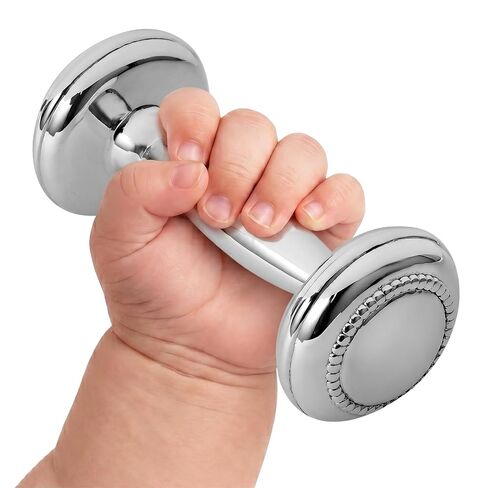 2 Ring 925 Sterling Silver Teether Rattle Ring | non tarnishing, 0-12 months, teething gift, engravable, gift boxed, baby shower, christening, newborn keepsake in Saudi Arabia