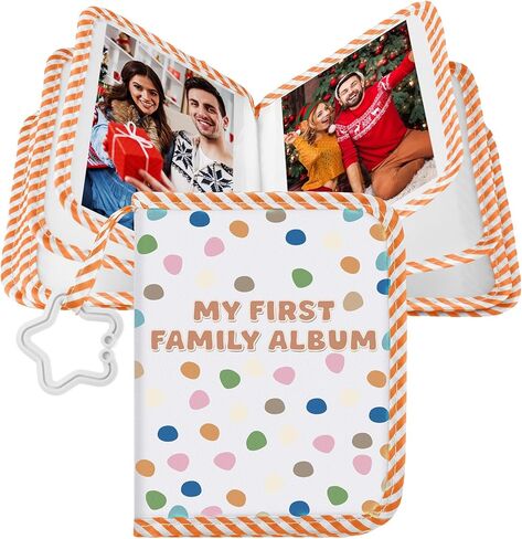 Fullhawl Classic My First Family Album Holds 17 4 x 6 Pictures Family Photo Album Soft Cloth Book for Families Memory Gift in Kuwait