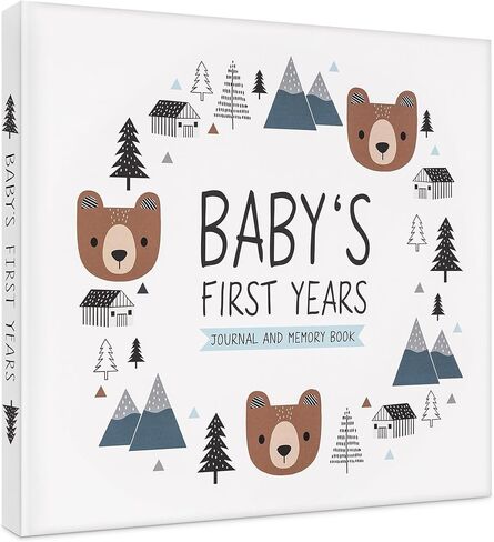 Keepsake Baby Memory Book for Baby Boy or Girl – Timeless Woodland Baby Journal Scrapbook Photo Album for First 5 Years – Milestone Book to Record Every Event from Birth to Age 5 in Kuwait