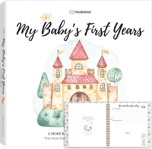 First 5 Years Baby Book Keepsake, Baby Memory Book Girl, Boy(AdventureLand) | 90 Pages Hardcover First Year Milestone Journal, Simple Newborn Scrapbook for New Parents, Photo Album, Shower Gift in Saudi Arabia
