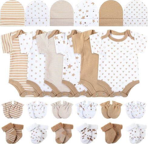 Zoooyawn 6 Set Preemie Layette Set Preemie Clothes Premature Baby Bodysuit Outfit for Nicu Baby Gift in Kuwait