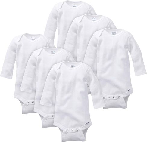 Gerber Baby Boys & Girls 6-Pack Long Sleeve Onesies Bodysuit in Kuwait