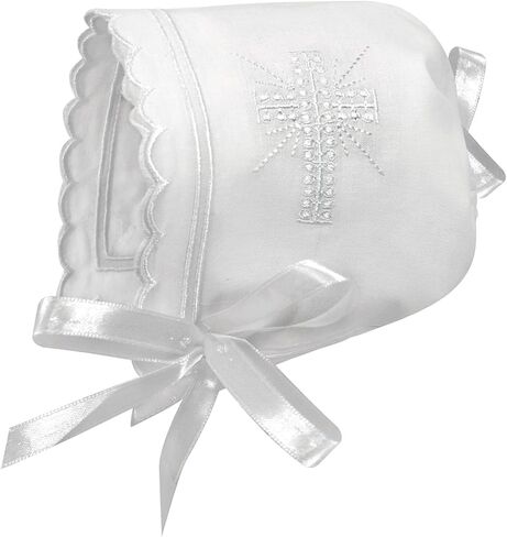 Stephan Baby Baby-Girls Av2023-stephan Baby-Stephan Baby Keepsake Cutwork Handkerchief Christening Bonnet with S-8e8e39c2 in Kuwait