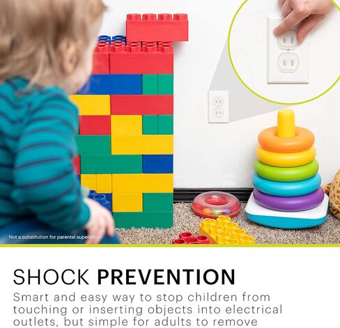 Power Gear Child Safety Electrical Outlet Covers, Tamper‑Resistant Plug Protectors for Standard Wall Outlets, Baby‑Proof & Child‑Proof Safety Caps, Clear, 30 Pack, 51175 | Secure Outlet Plugs for Baby Proofing & Child Proofing, Reusable, Durable Plastic,  in Kuwait