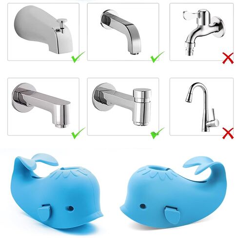 Baby Bathtub Faucet Cover, Baby Safety Protection Silicone Toys, Bath Spout Cover Baby Bathtub, Faucet Cover Baby Bathtub Silicone Whale for Kids, Toddler, Infant, Gifts for Children in Kuwait