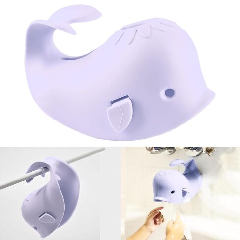 Bath Spout Cover for Bathtub,Baby Shower Protector Cover A Fun Way to Protects Baby from Bumping Head During Bathing Time Cute Soft Whale Design Making for Enjoyable Safe Baths (Pink) in Kuwait