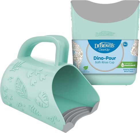 Dr. Brown's CleanUp Dino-Pour Baby Bath Rinse Cup, Tear-Free Rinsing for Babies and Toddlers, BPA Free in Kuwait