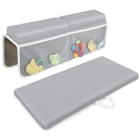 JJGoo Bath Kneeler with Elbow Rest Pad Set, 1.5 inch Kneeling Pad Mat for Bathtub - Gray in Kuwait