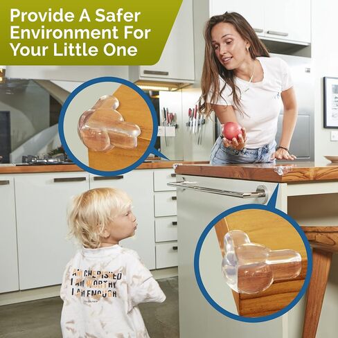 Corner Protectors for Baby (12 Pack) - Patented - New & Improved Edge Protector for Baby – Transparent Corner Protectors - Baby Safety Products to Baby Proof Corners and Edges in Kuwait