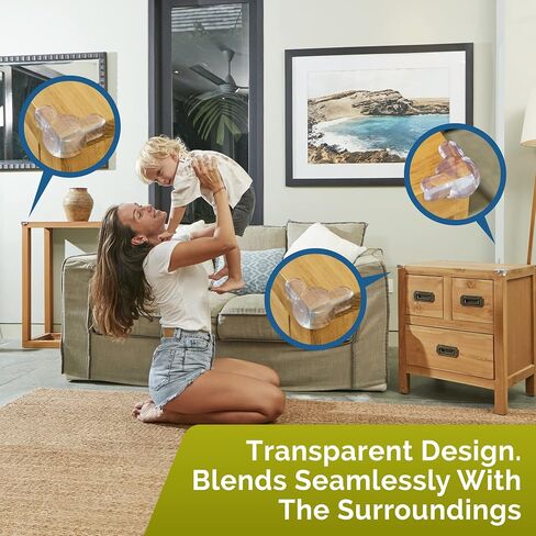 Corner Protectors for Baby (12 Pack) - Patented - New & Improved Edge Protector for Baby – Transparent Corner Protectors - Baby Safety Products to Baby Proof Corners and Edges in Kuwait