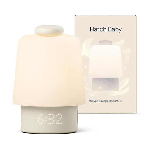 Hatch Baby Sound Machine & Night Light Routine Builder (Putty) | White noise machine, night light, toddler & kid time-to-rise alarm clock, registry essential with 3 months of sleep support in Kuwait