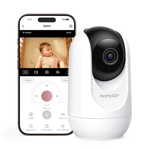 Momcozy Smart WiFi Baby Monitor with Camera and Audio,5" 1080P & Wall Mount | Electric Safe Fence, Motion & Sound & Cry Detection, Night Vision, 5000mAh Battery, 2-Way Talk, Photo & Video Recording, BM04 in Saudi Arabia