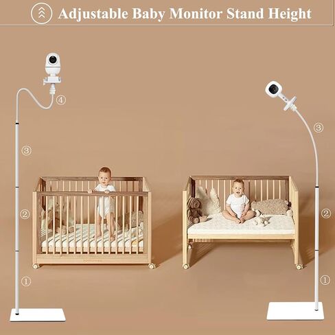 Baby Monitor Floor Stand Holder Mount Compactible for Nanit Pro & Flex Stand,Infant Optics DXR-8 Pro,VTech,Momcozy,HelloBaby,VAVA,nooie IPC100,Motorola VM75/VM50G/VM44 in Saudi Arabia