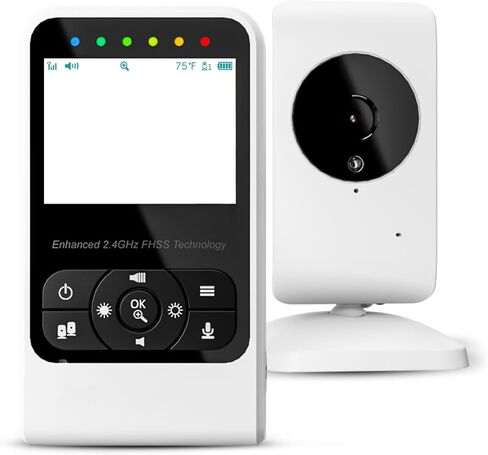 Babysense PRO Full HD 5.5" Split Screen Baby Monitor with 2 Cameras, 6-Color Night Light, White Noise, Sound & Light Machine, 20-Hour Battery, Hack-Proof Non-WiFi Secure Connection in Kuwait