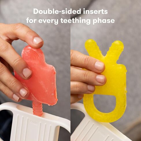 Frida Baby Silicone Teething Toys, 4-in-1 Teether for Babies & Infants, Teething Relief for 0-18 Months, Not-Too-Cold-to-Hold Baby Teether, BPA-Free in Kuwait