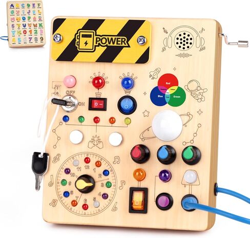 Grarain Busy Board for Toddlers - Montessori Educational Toy for 1-3 Year Old Boys & Girls | Travel-Friendly Sensory Learning Activity | Ideal for Kids with Autism(Clocks Busy Board) in Kuwait