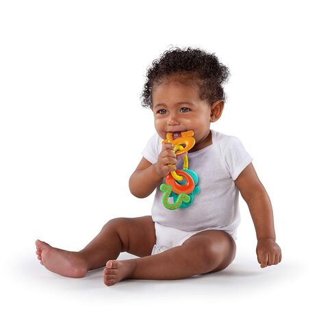 Bright Starts Soothers & Shakers 7pc Gift Set - BPA-Free Baby Rattles, Teethers and Stroller Toys, Unisex, Newborn+ in Kuwait