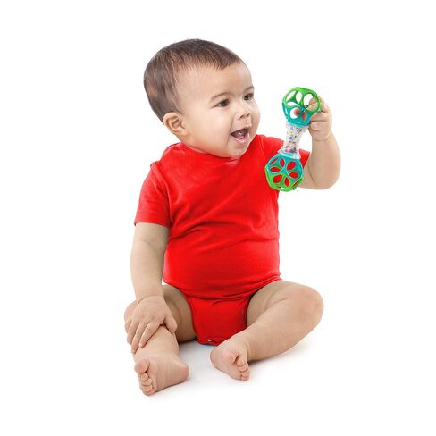 Bright Starts Little Shakers 6pc Gift Set, Easy-Grasp Oball Technology, Baby Rattles, Balls and Teethers, On-The-Go Toys, Lightweight, Unisex, Newborn+ in Kuwait