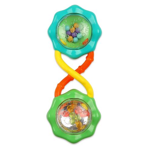 Bright Starts Little Shakers 6pc Gift Set, Easy-Grasp Oball Technology, Baby Rattles, Balls and Teethers, On-The-Go Toys, Lightweight, Unisex, Newborn+ in Kuwait