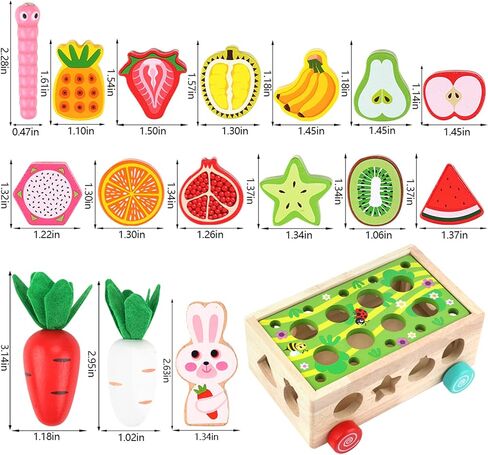 Toddlers Montessori Wooden Educational Toys for Baby Boys Girls Age 1 2 3 Year Old, Shape Sorting Toys 1st One First Birthday Girl Gifts for Kids 1-3, Wood Preschool Learning Fine Motor Skills Game in Kuwait