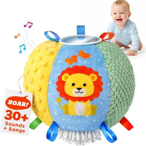 Move2Play, Interactive Baby Ball with 30+ Sounds & Songs | Toys for 1 Year Old Boys & Girls | Baby Toys 6-12+ Months | Musical Crawling Ball for Toddlers 1-3 | 1st Birthday Gift in Kuwait