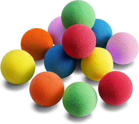 12 Pieces Soft Foam Balls Lightweight Mini Play Balls for Safe Indoor Toys Fun Vibrant Assorted Colors Orbs Unique Birthday Party Favors for Boys and Girls in Kuwait