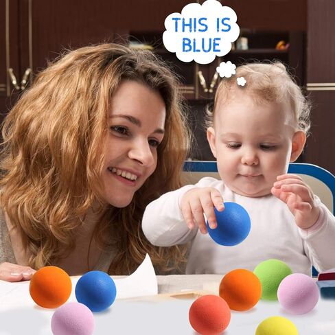 12 Pieces Soft Foam Balls Lightweight Mini Play Balls for Safe Indoor Toys Fun Vibrant Assorted Colors Orbs Unique Birthday Party Favors for Boys and Girls in Kuwait