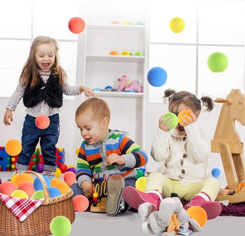 12 Pieces Soft Foam Balls Lightweight Mini Play Balls for Safe Indoor Toys Fun Vibrant Assorted Colors Orbs Unique Birthday Party Favors for Boys and Girls in Kuwait