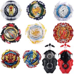 MUSTYBELT Battling Top Burst Gyro Toy Set Toy Gift for Children Boys Ages 6 8 10 12+ Combat Battling Game 12 Burst Spinning Tops 2 Two Way Launchers Grip Starter (BOZE-BX12) in Saudi Arabia