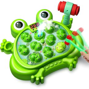 HopeRock Toys for 2 3 4 5 Year Old Boy,Toddler Toys Age 2-4, Whack A Frog Game,with 5 Modes,45 Levels,9 Music Spray and Light-up, Baby Toy Gifts for Early Learning, Birthday Gift for Toddler Boy Toys in Saudi Arabia