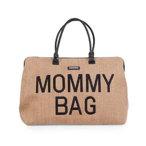Childhome Original Mommy Bag - Large Baby Diaper Tote, Hospital and Travel Bag, Pregnancy Must Haves (Raffia Natural) in Saudi Arabia