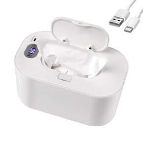 Baby Wipe Warmer and Baby Wet Wipes Dispenser, 5 Modes of Temperature Heating Control Portable Diaper Wipes Warmer for Newborn Baby, Baby Shower Gifts White in Saudi Arabia