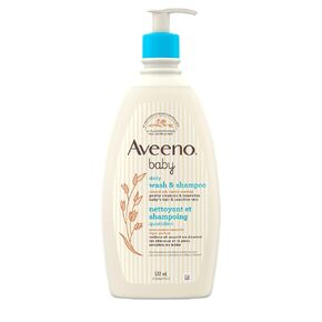 Aveeno Baby Daily Moisture Gentle Baby Body Wash and Shampoo with Oat Extract, 2-in-1 Baby Wash and Hair Shampoo, Tear-Free, Paraben-Free for Sensitive Skin and Hair, Lightly Scented, 18 Fl Oz in Saudi Arabia