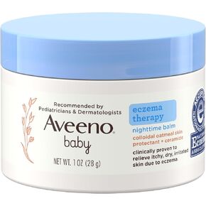 Aveeno Baby Eczema Therapy Nighttime Body Balm, Moisturizing Eczema Balm for Babies with Colloidal Oat & Ceramide, Soothes Dry, Itchy Skin, Hypoallergenic, Fragrance & Steroid Free, 11 oz in Kuwait