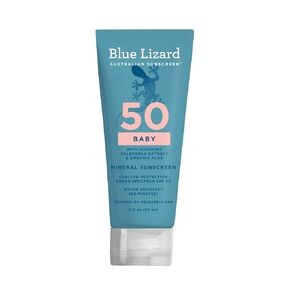 BLUE LIZARD Baby Mineral Sunscreen with Zinc Oxide, SPF 50+, Water Resistant, UVA/UVB Protection with Smart Cap Technology - Fragrance Free, 3 Ounce Tube in Kuwait