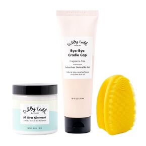 TUBBY TODD Cradle Cap Baby Hair Treatment Kit | Includes Bye-Bye Cradle Cap Gel, Cradle Cap Silicone Brush, & 3.5 oz All Over Ointment, Gentle for Babies’ Sensitive Skin in Kuwait