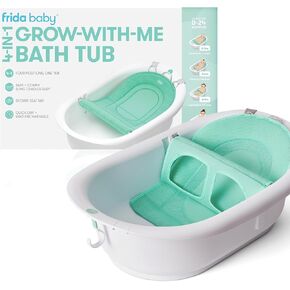 Frida Baby 4-in-1 Grow-with-Me Baby Bathtub, Baby Tub for Newborns to Toddler with Removable Bath Seat & Backrest for Bath Support in Tub in Kuwait