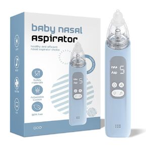 Nasal Aspirator for Baby with 5-Level Adjustable Suction | Electric Nose Sucker for Baby, Easy-Clean Detachable Design, Anti-Backflow Safety Protection, Calming Lights & Rhymes in Saudi Arabia