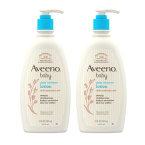 Aveeno Baby Daily Moisture Body Lotion for Sensitive Skin, Hypoallergenic Moisturizing Baby Lotion with Nourishing Oatmeal to Deeply Moisturize Baby's Skin, Fragrance-Free, 18 fl. oz in Saudi Arabia
